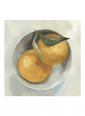 Fruit Bowl II Poster Yellow/Grey/Green 80x80x3.5centimeter