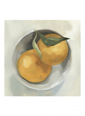 Fruit Bowl II Poster Yellow/Grey/Green 80x80x3.5centimeter