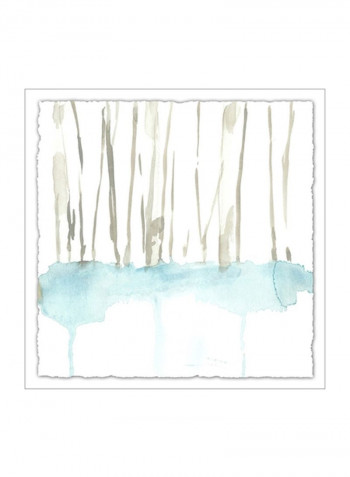 Snow Line VII Poster White/Blue/Grey 75x75x3.5centimeter