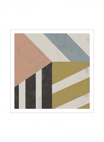 Stride II Poster Black/White/Blue 80 x80 x3.5centimeter