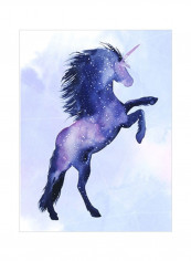 Unicorn Universe III Wall Poster Purple/Pink 75x80x3.5centimeter