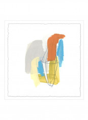 Allegro I Wall Poster Blue/Yellow/Grey 75x75x3.5centimeter