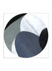 Littoral Composite III Poster Blue/White/Black 80 x80 x3.5centimeter