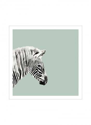 Pop Safari I Poster Green/White/Blue 80 x80 x3.5centimeter