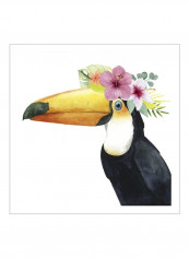 Tropical Halo III Wall Poster Black/Yellow/Pink 80x3.5x80centimeter