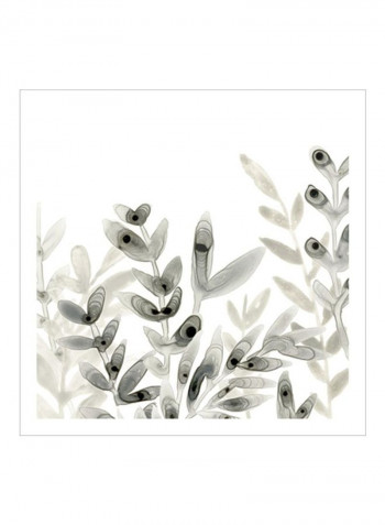 Watermark Foliage IV Poster Grey/Black 80x80x3.5centimeter