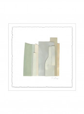 Flourescel II Poster Green/Grey/Orange 80x80x3.5centimeter