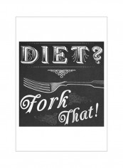 Kitchen Sass VI Wall Poster Black/White 75x75x3.5centimeter