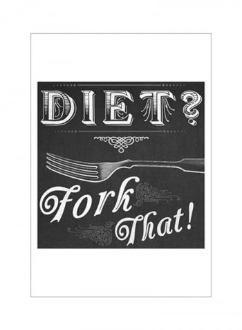 Kitchen Sass VI Wall Poster Black/White 75x75x3.5centimeter