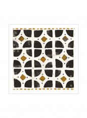 Kitwe III Poster Yellow/Black/White 80x80x3.5centimeter