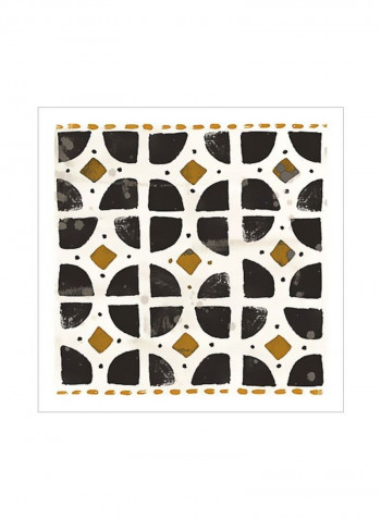 Kitwe III Poster Yellow/Black/White 80x80x3.5centimeter