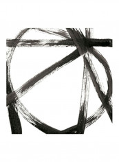 Linear Expression V Wall Poster Black/White 65x65x3.5centimeter