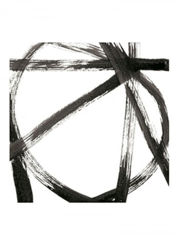 Linear Expression V Wall Poster Black/White 65x65x3.5centimeter