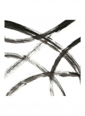 Linear Expression VII Wall Poster Black/White 65x65x3.5centimeter