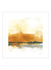 Mesa Skyline II Wall Poster Yellow/Grey 80x80x3.5centimeter