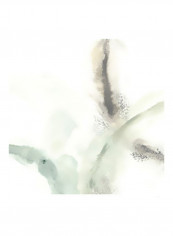 Wave Form III Wall Poster White/Grey/Green 75x75x3.5centimeter
