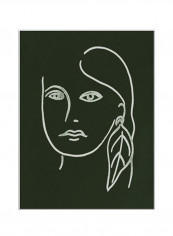 Malachite Portrait I Poster Black/White 75x80x3.5centimeter