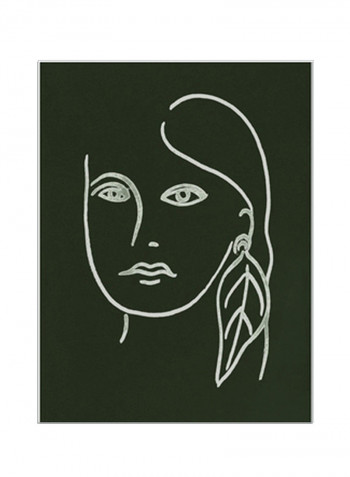 Malachite Portrait I Poster Black/White 75x80x3.5centimeter