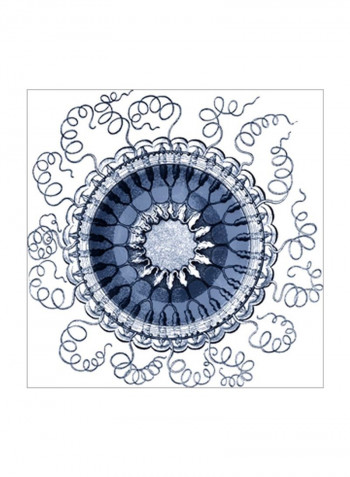 Navy Ocean Gems III Wall Poster Blue 80x80x3.5centimeter