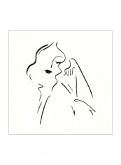 Simple Study II Poster White/Black 80x80x3.5centimeter