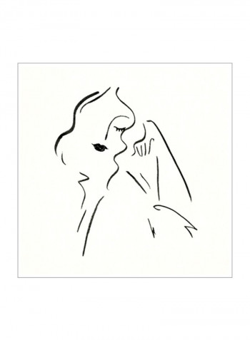 Simple Study II Poster White/Black 80x80x3.5centimeter