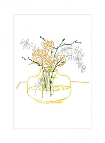 Starting Fresh I Wall Poster White/Green/Yellow 75x80x3.5centimeter