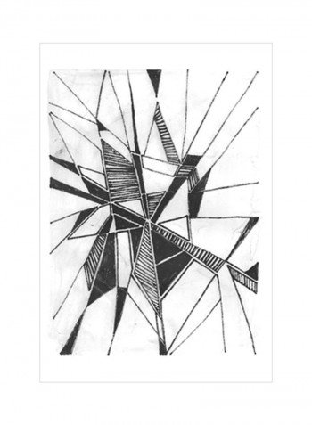 Symbol Imprint II Wall Poster White/Black/Grey 75x80x3.5centimeter