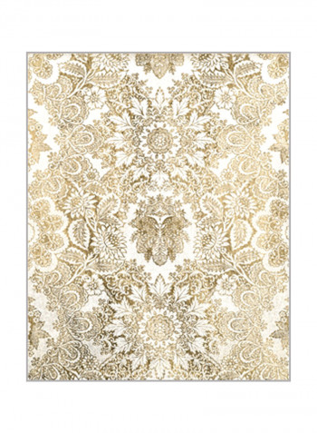 Baroque Tapestry in Gold I Wall Poster Beige/White 80x85x3.5centimeter