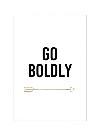 Golden Quote VI Wall Poster Black/Beige 75x75x3.5centimeter