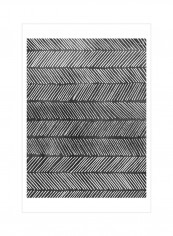 Modern Monochrome I Wall Poster Black/White 75x80x3.5centimeter