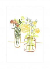 Starting Fresh II Themed Canvas Print White/Green/Yellow 75x80x3.5centimeter