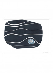 River Stones III Poster Neutral 80x75x3.5centimeter