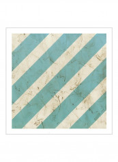 Seaside Signals V Wall Poster Blue/Beige 80x80x3.5centimeter
