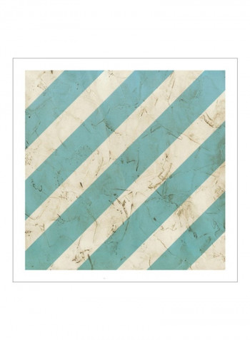 Seaside Signals V Wall Poster Blue/Beige 80x80x3.5centimeter
