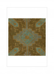 Western Weave II Wall Poster Brown/Green/Gold 75x75x3.5centimeter