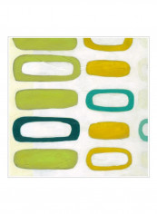 Chain Reaction II Wall Poster Green/Yellow/White 80x80x3.5centimeter