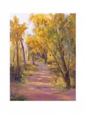 Cottonwoods Calling Wall Poster Green/Yellow/Red 80x90x3.5centimeter