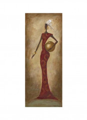 Grace Wall Poster Red/Beige/Gold 45x80x3.5centimeter