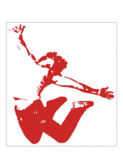 In Motion VIII Wall Poster Red 75x75x3.5centimeter