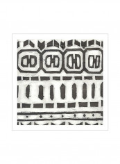 Tribal Textile III Poster Brown/White 80x80x3.5centimeter