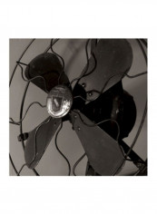 Vintage Fan Study V Wall Poster Black/White 75x75x3.5centimeter