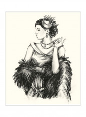 Vintage Fashion II Wall Poster Black/White 80x85x3.5centimeter