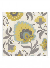 Bohemian Garden I Wall Poster Yellow/Grey/Beige 80x80x3.5centimeter