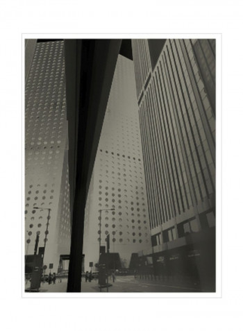 Skyrise View I Wall Poster Black/White 75x80x3.5centimeter