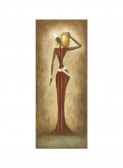 Strength Wall Poster Red/Beige/Gold 45x80x3.5centimeter