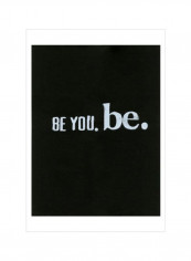 Be Beautiful III Wall Poster Black/White 75x80x3.5centimeter