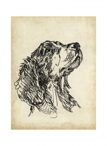 Breed Studies VII Wall Poster Beige/Black 75x80x3.5centimeter