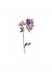 Floral Watercolor III Wall Poster Pink/Purple/Grey 60x80x3.5centimeter