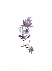 Floral Watercolor IV Wall Poster Pink/Purple 60x80x3.5centimeter