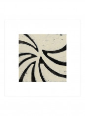 Hieroglyph XV Wall Poster White/Black/Beige 65x65x3.5centimeter